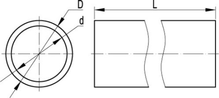 Труба ПВХ жёсткая гладкая д.16мм, лёгкая, 3м, цвет серый R DKC