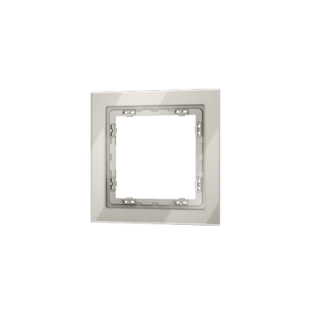 Рамка стеклянная Voltum S70 на 1 пост, (кашемир, стекло)