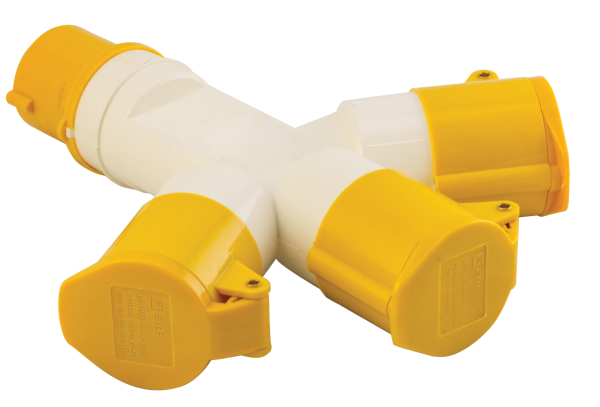 Розетка трехлучевая 1013-4h 2Р+РЕ 16А 110В IP44 PROxima EKF