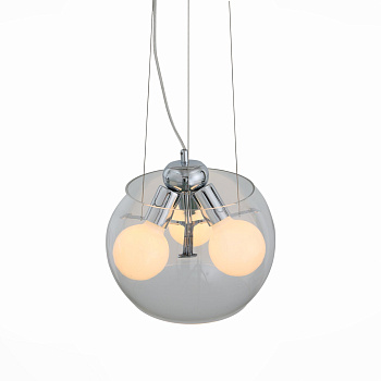 Светильник подвесной Хром/Прозрачный E27 Globe 3*60Вт SL512.103.03 ST LUCE