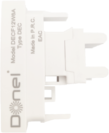 Donel Розетка DEC RJ45 UTP кат.6a, 1мод., бел. (22.5х45мм)