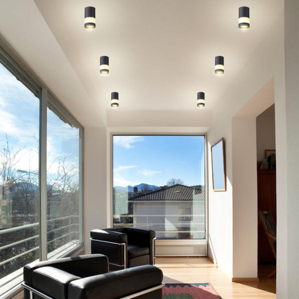 Св-к накл.IP20 GU10 9W 220-240V ELINA черный B NOVOTECH