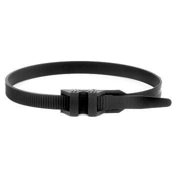 Хомут P6.6 с плоским замком, черный 9x300 DKC