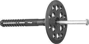 Дюбель для изоляционных материалов полипропиленовый, металлический стержень, 10 x 120 мм, 100 шт, ЗУБР