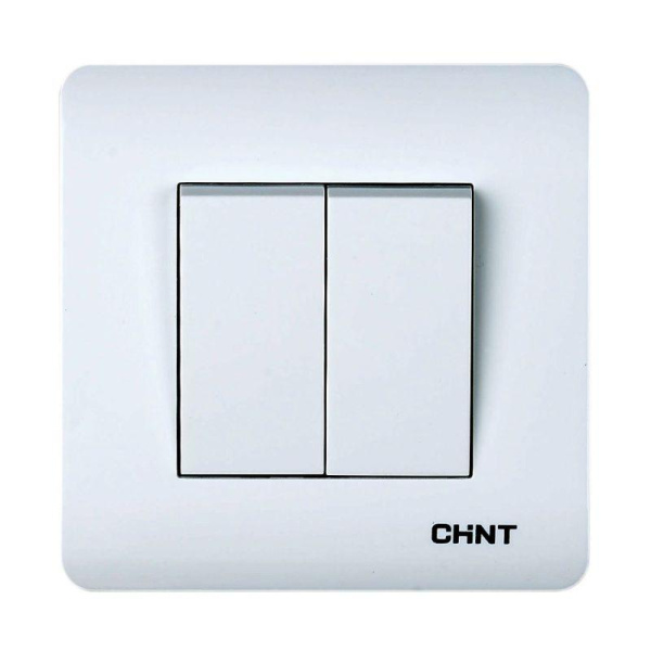 Выключатель 2-клавишный проходной 10А 250В CHINT