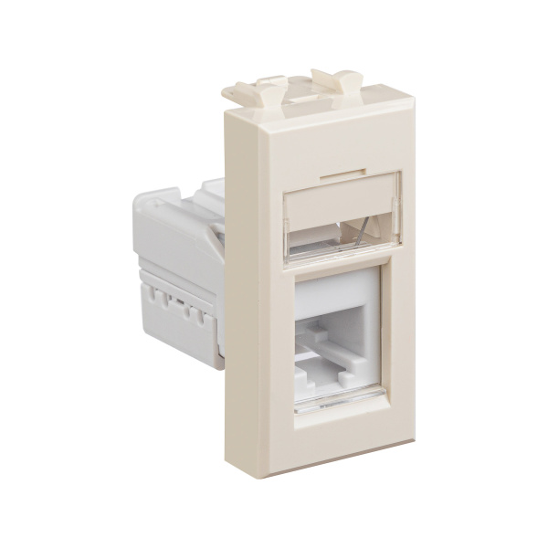 Телефонная розетка RJ-12 модульная, "Avanti", "Ванильная дымка", 1 модуль DKC