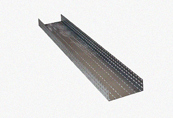 Лоток перфорированный ЛМ 400х50х3000 УТ1,5, оцинкованный лист + окрашенная, S1,5