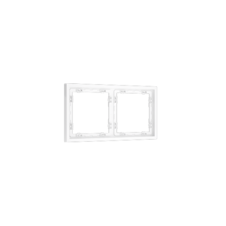 Рамка пластиковая Voltum S70 на 2 поста, (белый глянцевый)