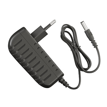 PS3-20 Блок питания (адаптер), 12В, 24Вт, 110-230В, 2А, IP20, 82х51х34мм, коннектор 2.5 x 5.5мм, черный OGM