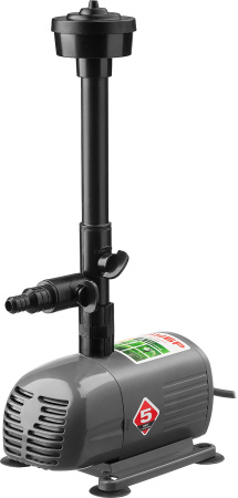 Насос фонтанный, ЗНФЧ-25-2.0, для чистой воды, напор 2,0 м, насадки: колокольчик, гейзер, каскад, 38 Вт, 25 л/мин ЗУБР