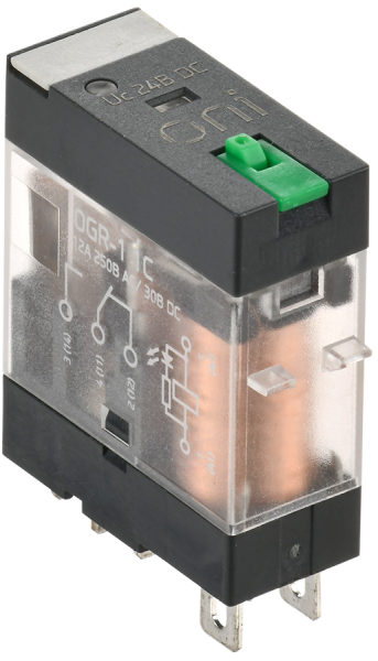 Реле общего назначения OGR-1 1C 24В DC со светодиодом и тестовой кнопкой ONI