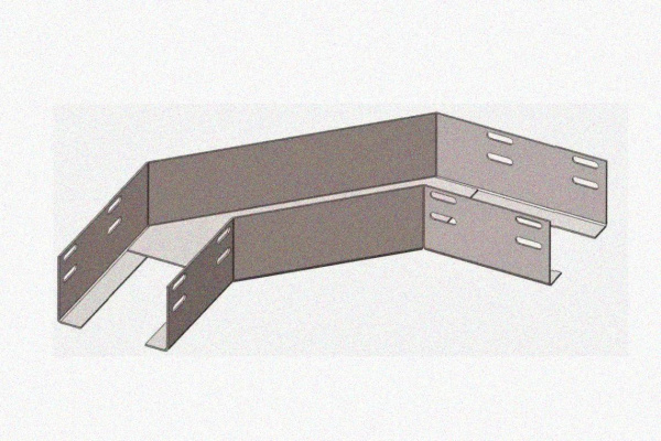 Лоток угловой глухой КГГ 300х50-90 УТ1,5 поворот на 90, горячее цинкование, S1,5