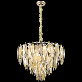 Люстра подвесная Белое золото/Прозрачный, Дымчатый, Янтарный E14 15*40Вт WE144.15.303 WERTMARK