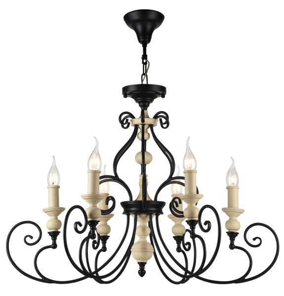 Люстра 6*E14 60Вт Черный IP20 Karina H631-PL-06-B Maytoni