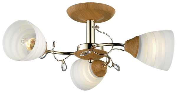 Люстра потолочная Коричневый/Белый E27 3*60Вт 730-307-03 VELANTE