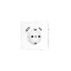 Розетка встраиваемая Voltum S70 с заземлением и защитными шторками, 16А, с USB, A+C, (белый глянцевый)