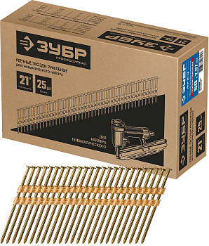 РГР-21-Ц 50 мм реечные гвозди рифленые оцинкованные, 3500 шт. ЗУБР