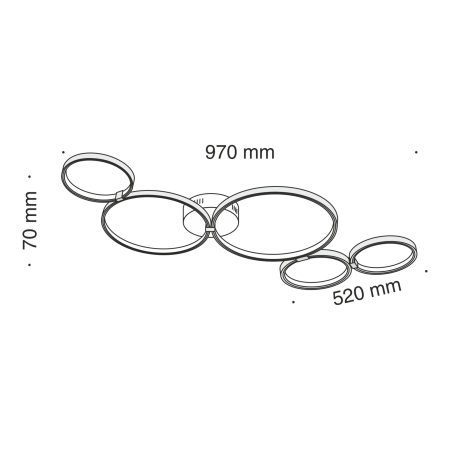 Потолочный светильник 40Вт 3000K Никель IP20 Olympia MOD448-55-N Technical