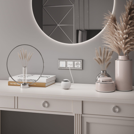 Встраиваемые механизмы Розетка СУ 1 мест. с зазем. и шторками 16А Белый IP20 Werkel