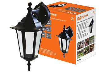 Светильник 6100-02 садово-парковый шестигранник, 100Вт, вниз, черный TDM