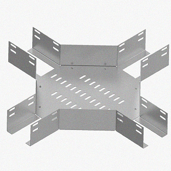 Лоток крестообразный перфорированный КМ 400х100 УХЛ1, оцинкованный лист S1,5