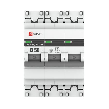 Выключатель автоматический ВА МОД 3П 50А В 6кА PROxima EKF