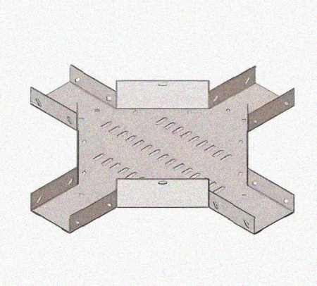 Лоток крестообразный перфорированный КМ 250х80 УТ1,5, оцинкованный лист S1,5