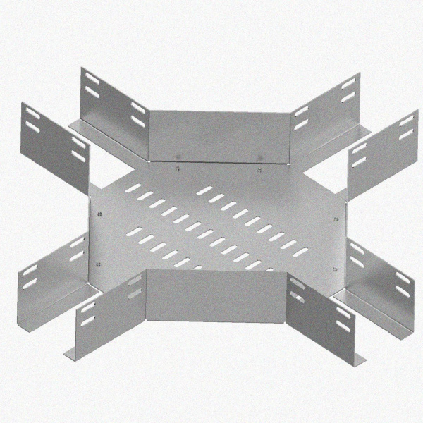 Лоток крестообразный перфорированный КМ 400х100 УХЛ1, оцинкованный лист S1,5