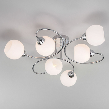 Потолочная люстра с плафонами 6*E27 40Вт хром IP20 (30136/6 хром) Eurosvet