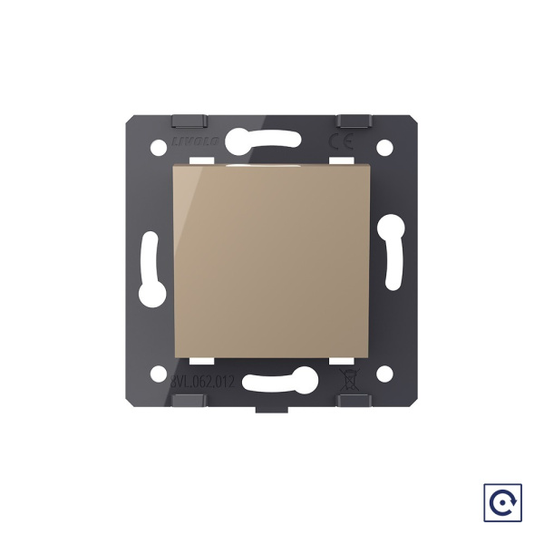 Одноклавишная механическая кнопка (звонок), цвет золотой (механизм) Livolo