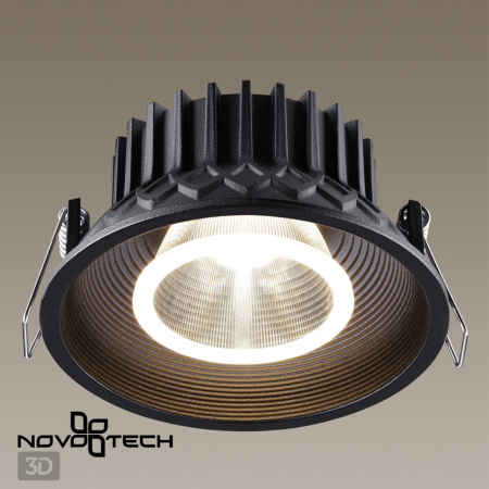 Св-к встр.св/д IP20 LED 15W 4000K 1600Лм 110-265V BIND черный NOVOTECH