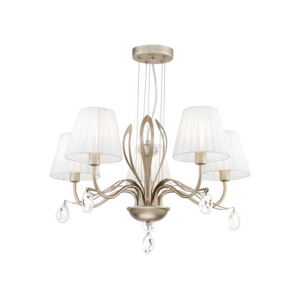 Люстра 5*E14 40Вт Серебро Антик IP20 Nicol FR2015PL-05S Freya