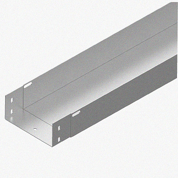 Лоток монтажный цельный глухой ЛМЦГ400х50х3000 УХЛ1, оцинкованный лист, S1,5