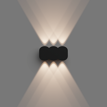 31-05 Светильник светодиодный, настенный, 6Вт, 230В/50Гц, 450лм, 3000К, IP54, 155х80х35мм, черный, алюминий APEYRON