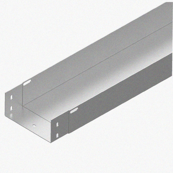 Лоток монтажный цельный глухой ЛМЦГ400х50х3000 УХЛ1, оцинкованный лист, S1,5