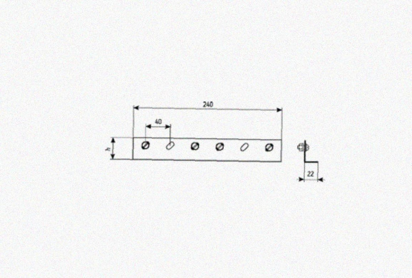 Соединитель лотковый замковый СЛЗх50 УТ1,5, оцинкованный лист, S0,7