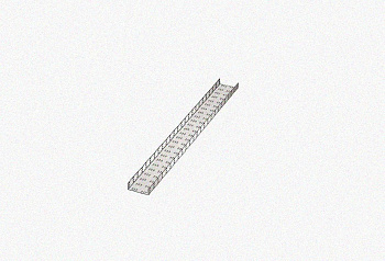 Лоток замковый перфорированный ЛМЗ 100х65х2000 УХЛ1, оцинкованный лист S1,5