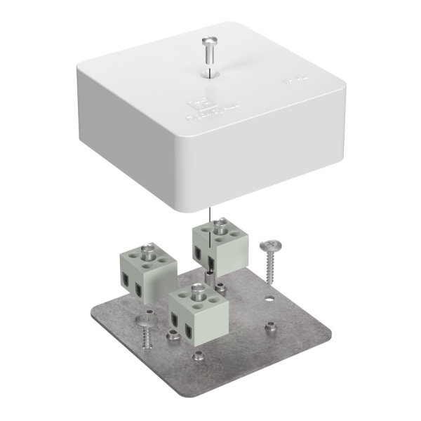 Коробка огнестойкая для кабель-канала 40-0450-FR2.5-6 Е15-Е120 75х75х30 RAL9003 Промрукав (87 шт/уп)