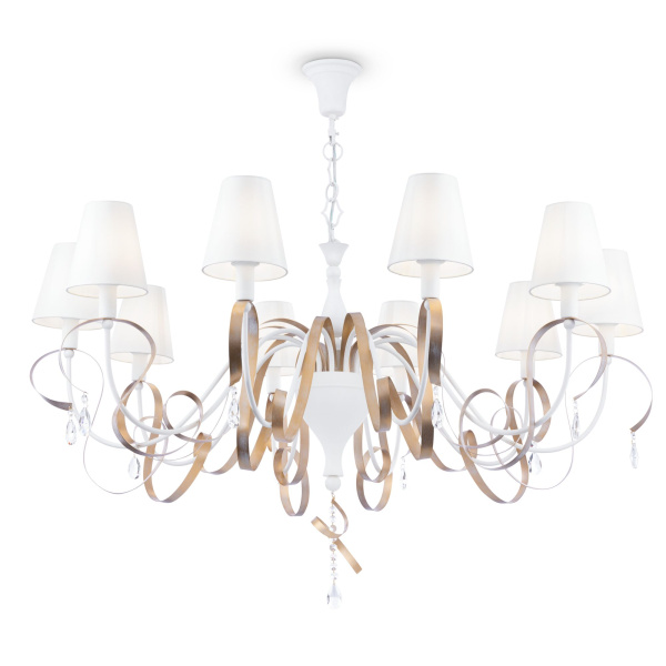 Люстра 10*E14 40Вт Белый с Золотом IP20 Intreccio ARM010-10-W Maytoni