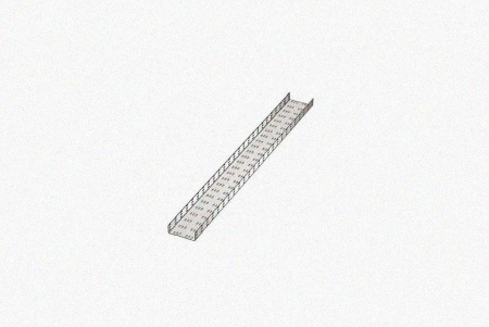 Лоток замковый перфорированный ЛМЗ 200х60х2000 УХЛ1, оцинкованный лист, S1,5