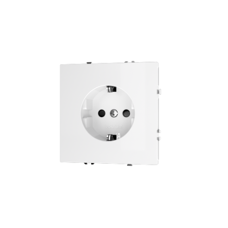 Розетка встраиваемая Voltum S70 с заземлением 16А, (белый глянцевый)