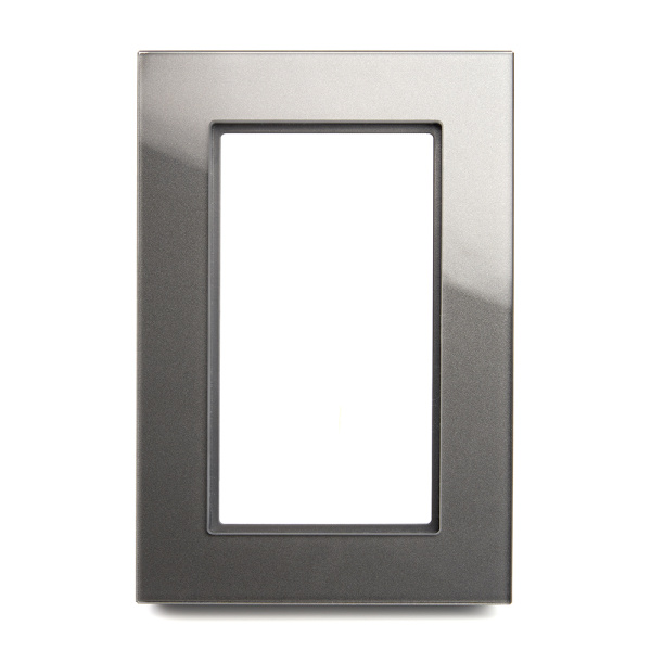 Рамка 2-местная (без перемычки), стекло, STEKKER, GFR00-7012-06, серия Катрин, графит