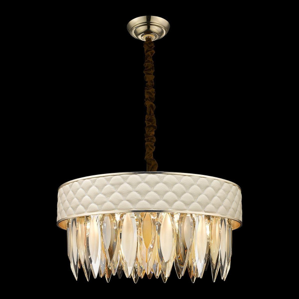 Люстра подвесная Золото, Бежевый/Прозрачный, Дымчатый, Янтарный E14 13*40Вт WE143.13.303 WERTMARK