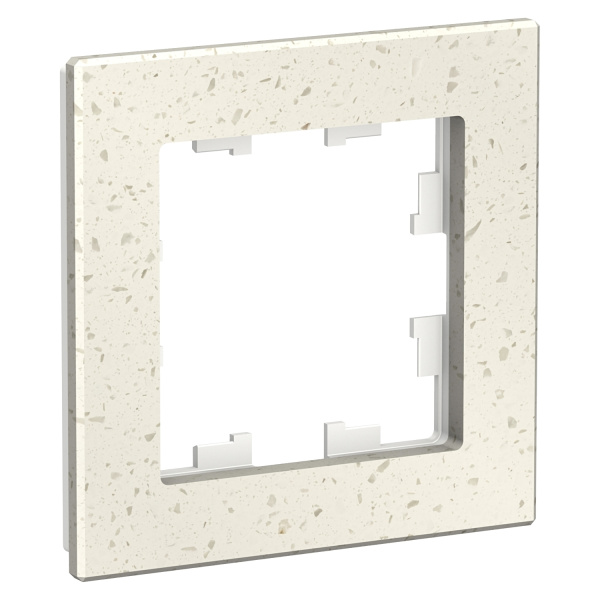 СНЯТ ATLASDESIGN NATURE Рамка горизонт/вертик 1 пост мрамор крем роял IP20 Schneider Electric