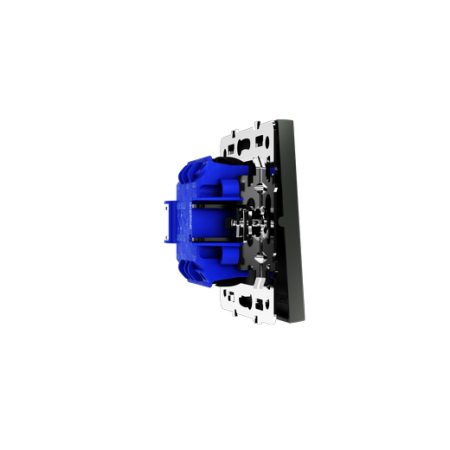 Проходной переключатель встраиваемый Voltum S70 двухклавишный 10А, (титан)