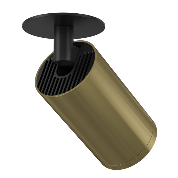 Встраиваемый светильник 1*GU10 10Вт Черный и Латунь IP20 FOCUS S C049CL-1BBS Technical