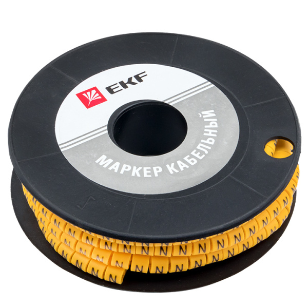 Маркер кабельный 4,0 мм2 "N" (500 шт) (ЕС-2) PROxima EKF