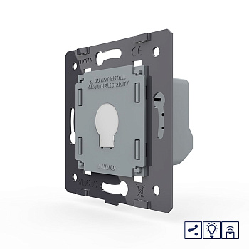 Одноклавишный проходной сенсорный диммер с функцией радиоуправления (мех.) Livolo