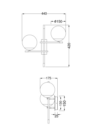 Бра 2*E14 40Вт Матовое Золото IP20 Nostalgia MOD050WL-02G Maytoni