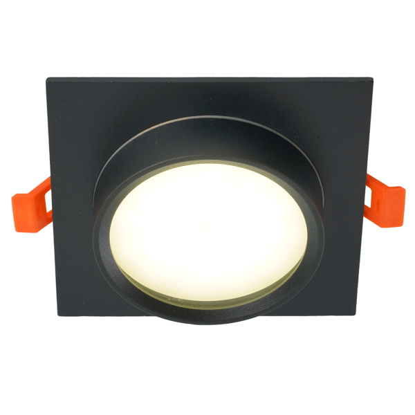 Светильник потолочный встраиваемый, 15W 230V GX53, IP44, черный, квадрат, без лампы, DL505 Feron